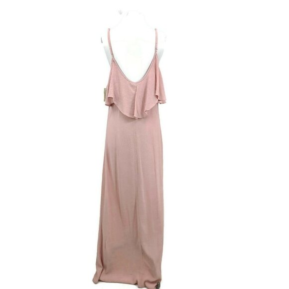 New Flynn Skye Dreamy Maxi Dress Womens XS Rayon Dusty Rose Solid Pink - Picture 4 of 6